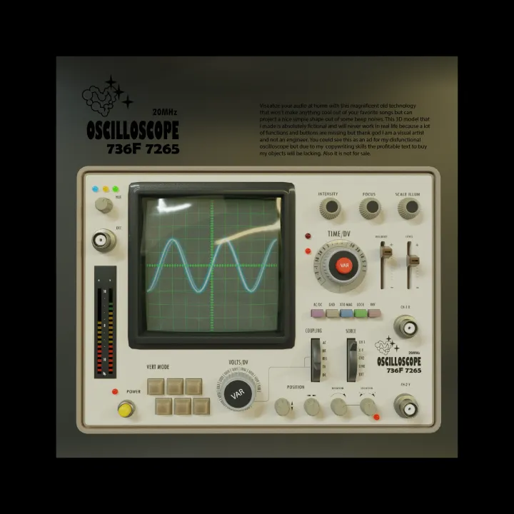 3d oscilloscope model